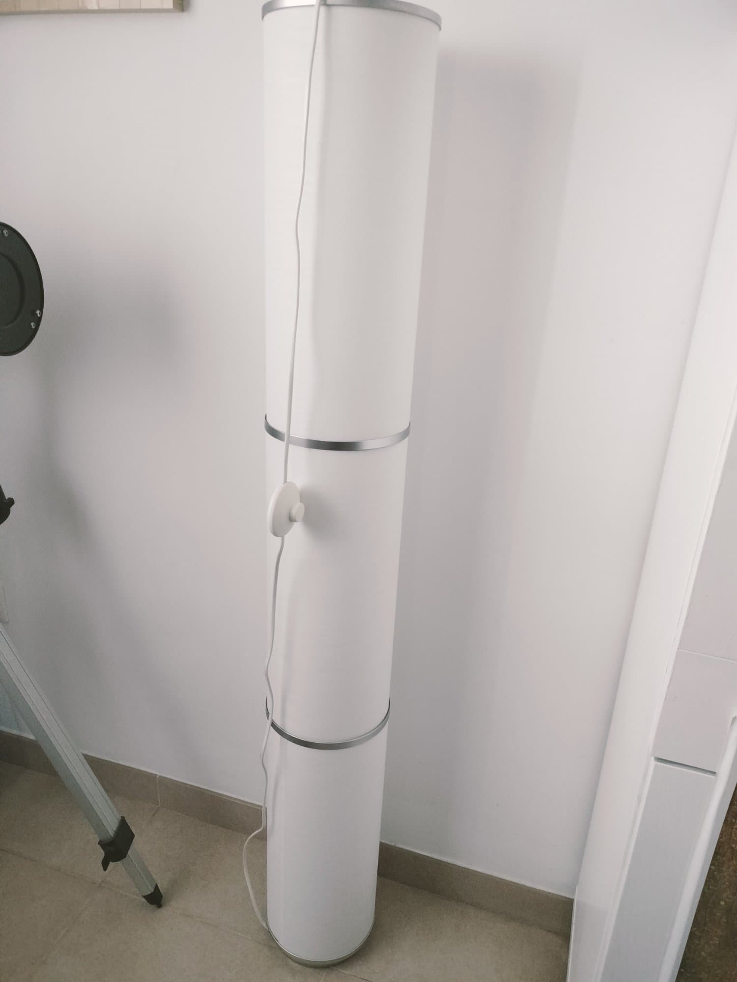 VIDJA Floor lamp, white, 138 cm