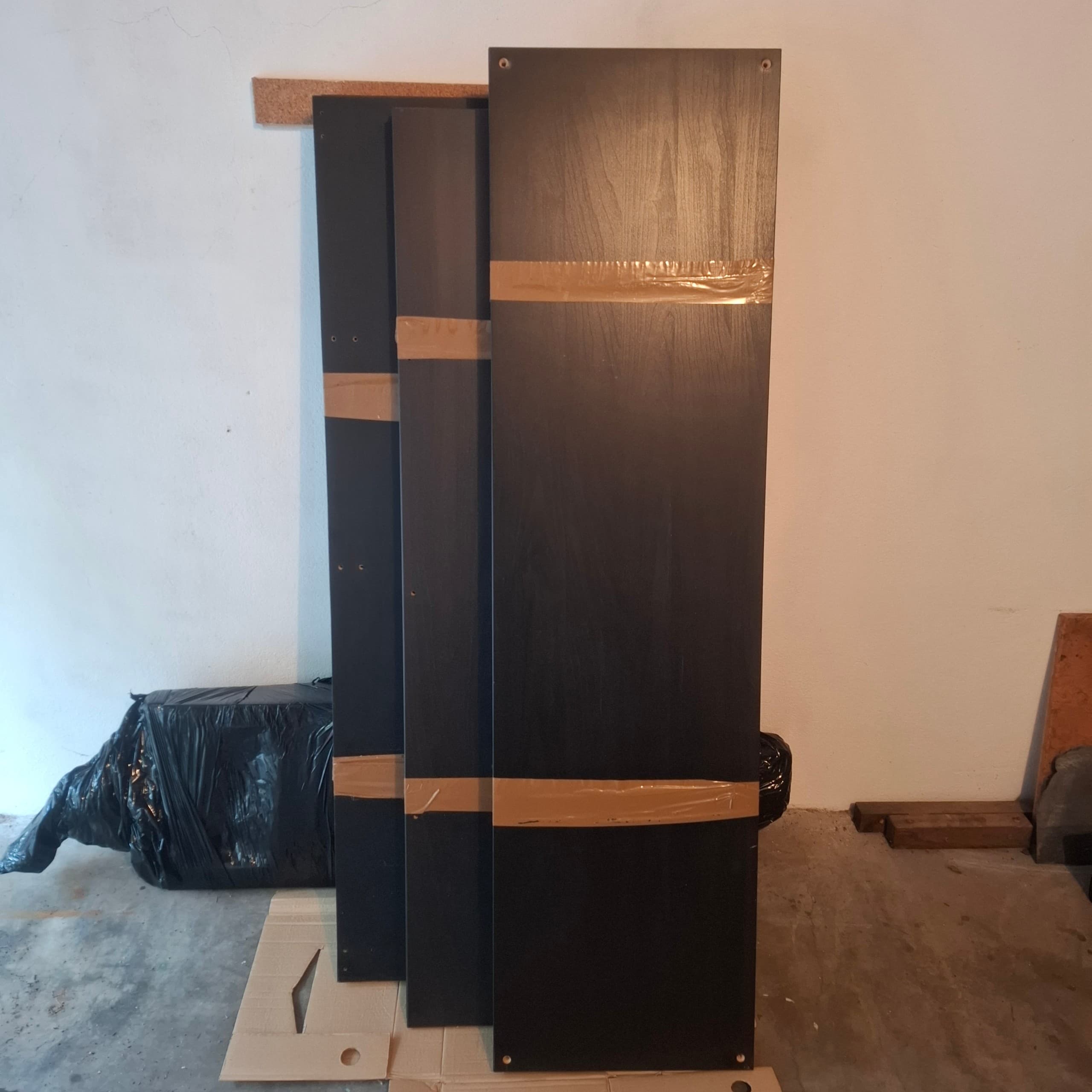 KALLAX Shelving unit, black-brown, 147x147 cm