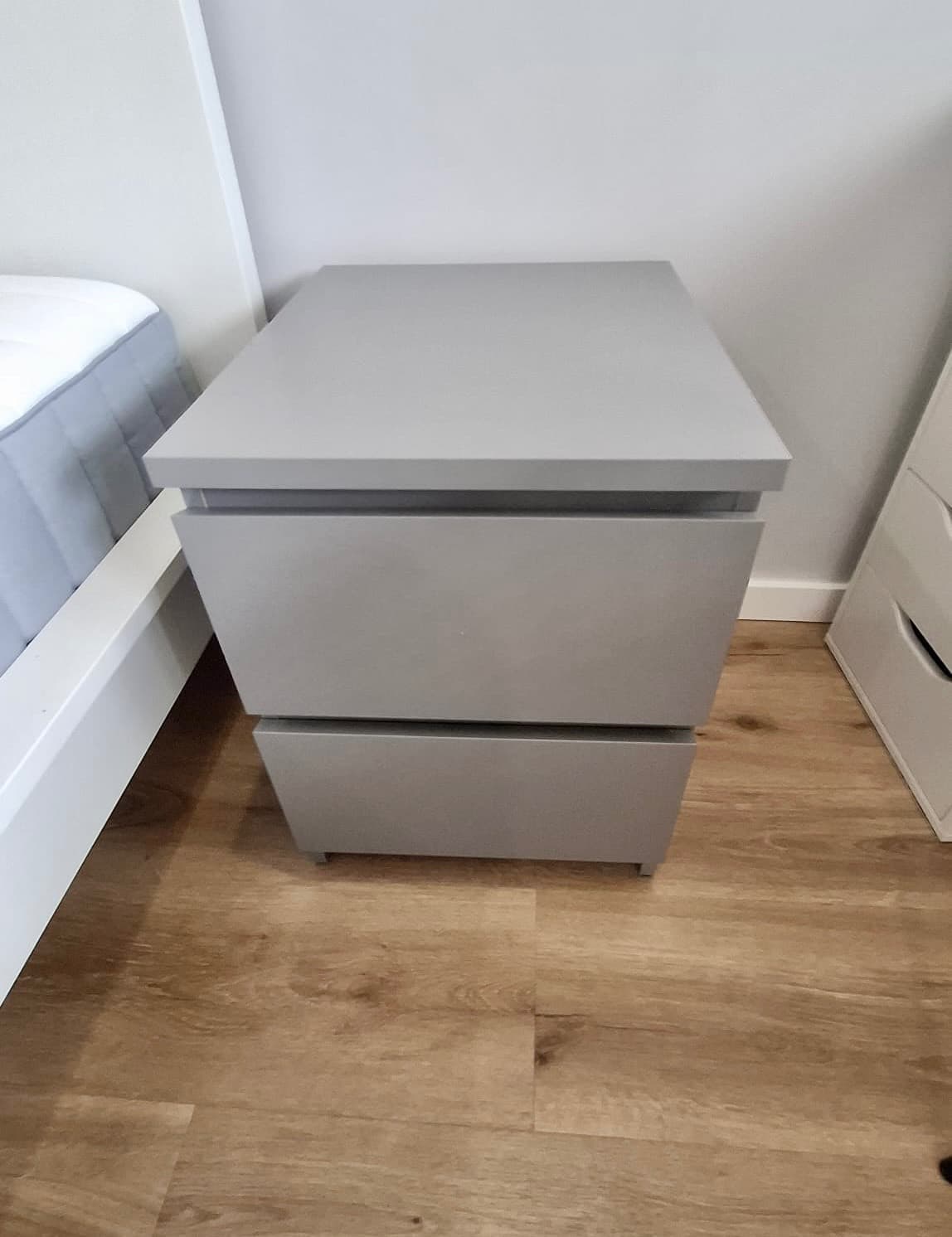 MALM chest of 2 drawers, grey