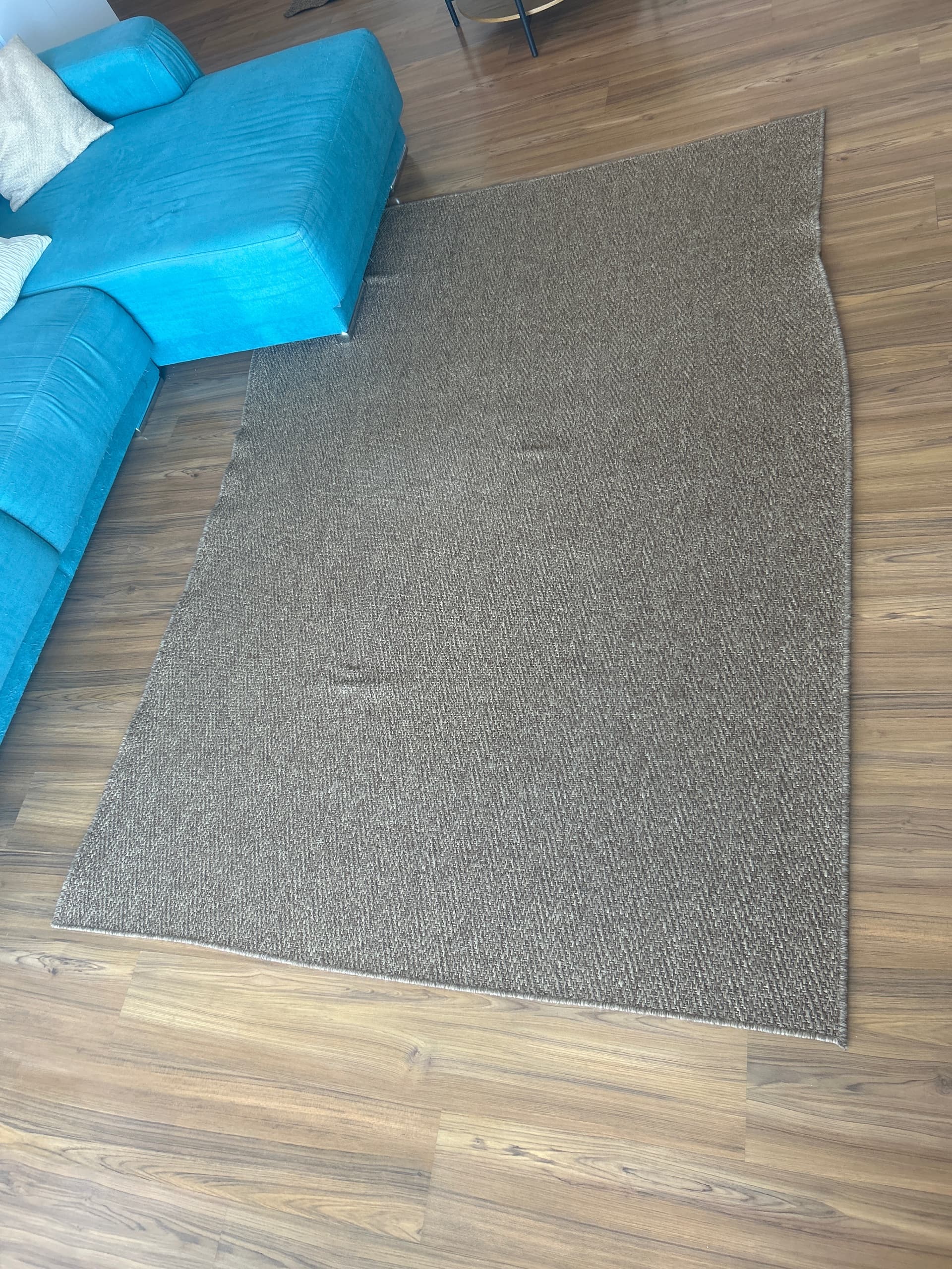 LYDERSHOLM rug flatwoven, in/outdoor, medium brown, 160x230 cm
