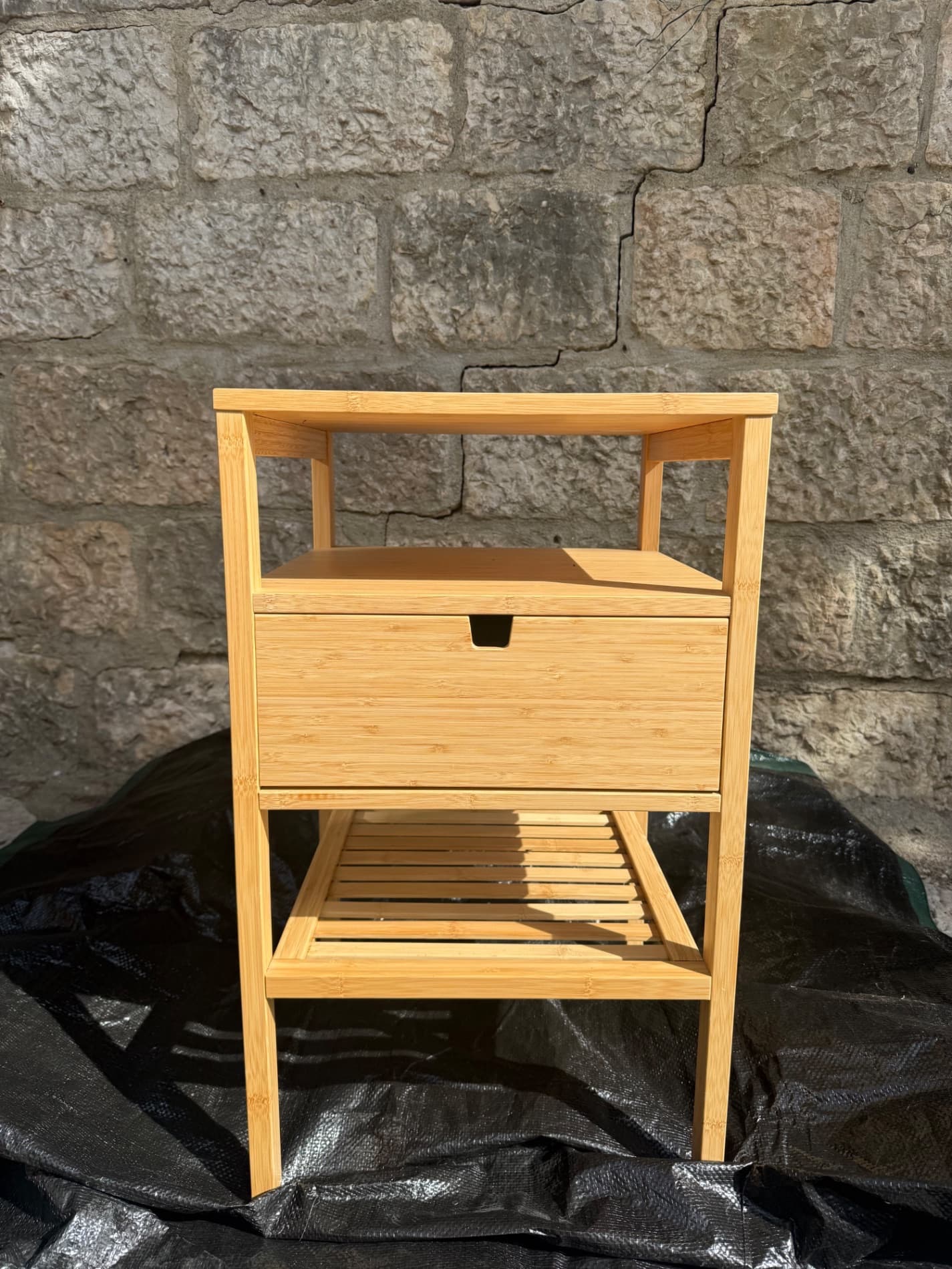 NORDKISA Bedside table, bamboo, Width: 40 cm