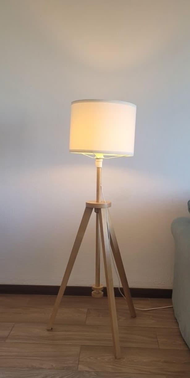 LAUTERS Floor lamp, ash, white, Max.: 13 W