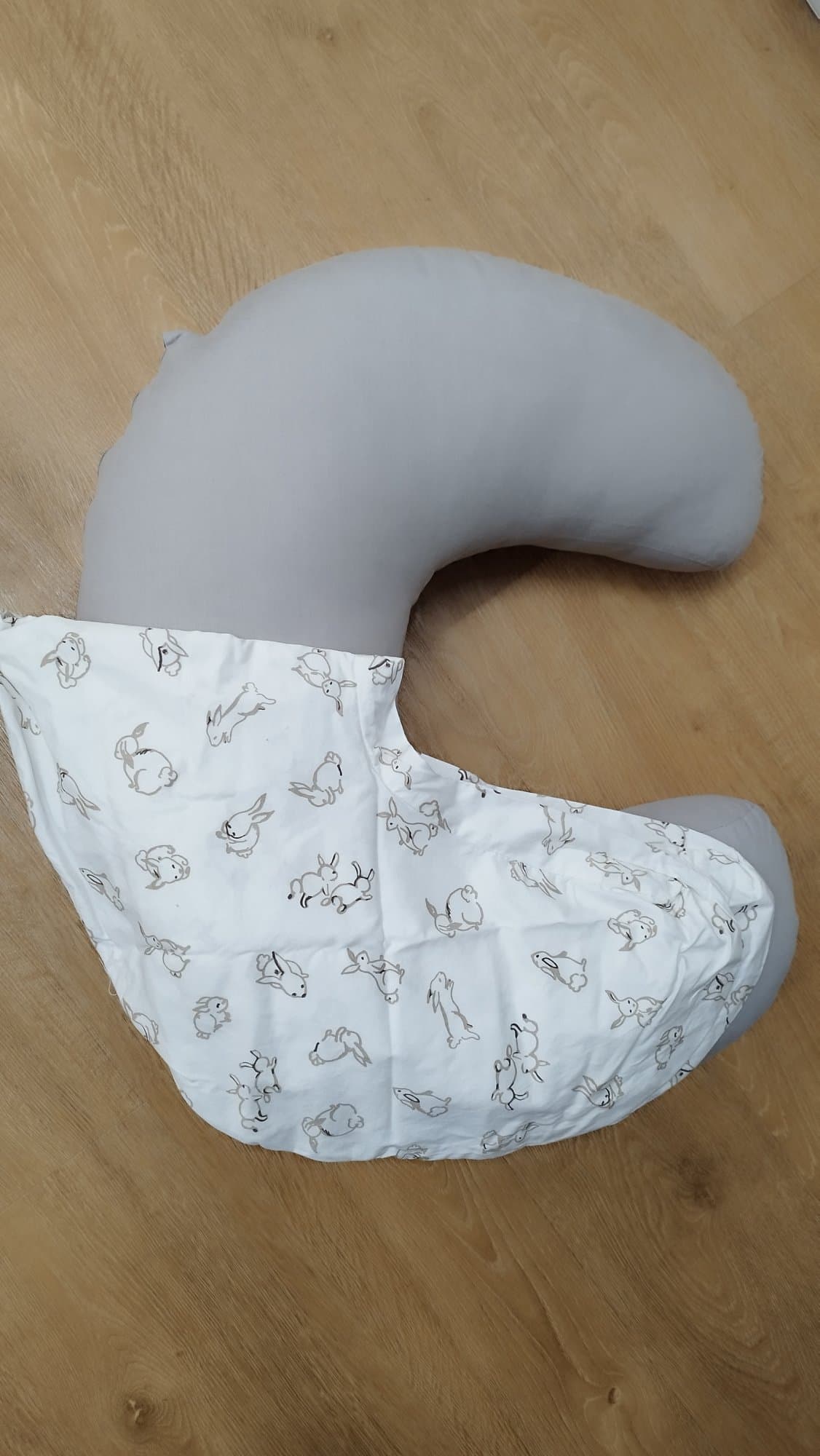 LEN nursing pillow, grey, 60x50x18 cm