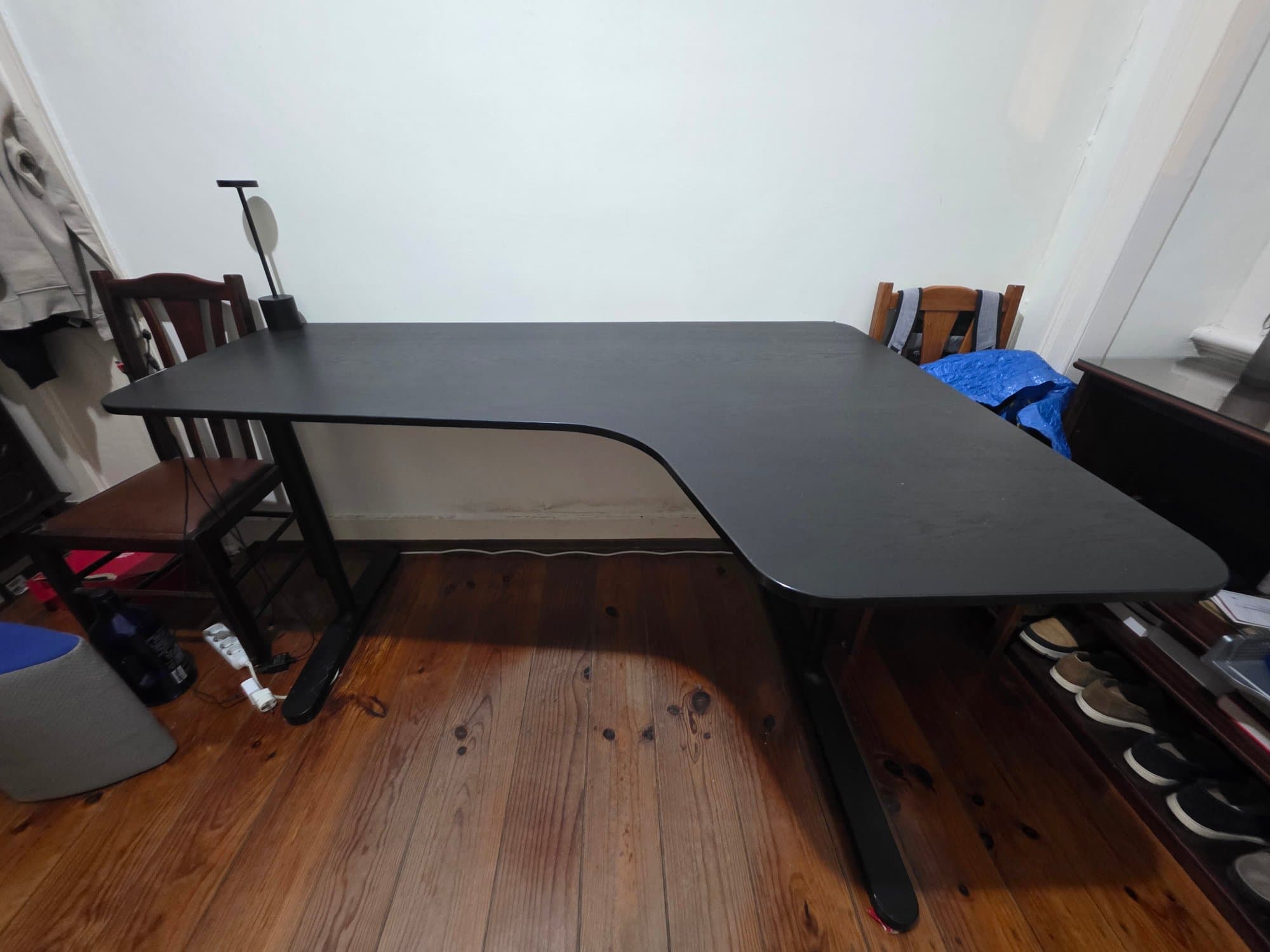 BEKANT secretária cant esqda sentado/em pé