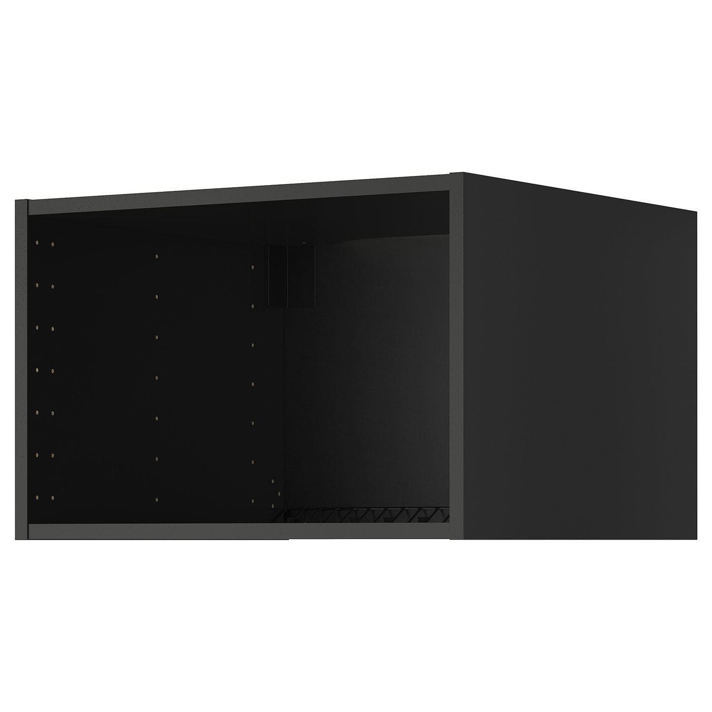 METOD top cabinet with ventilation, black-grey, 60x60x40 cm