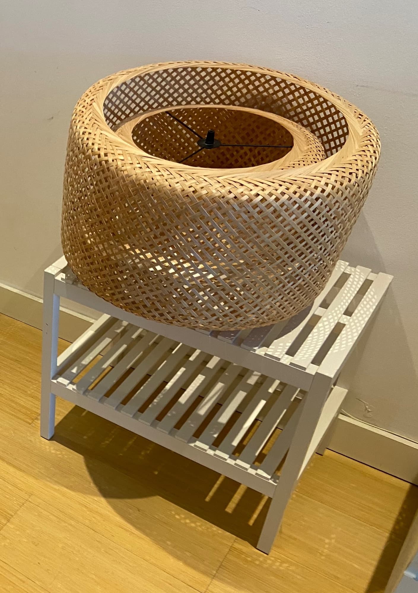 SINNERLIG pendant lamp, bamboo/handmade, 50 cm