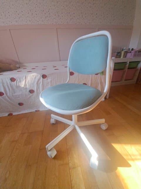 ÖRFJÄLL children's desk chair, white/Vissle light green