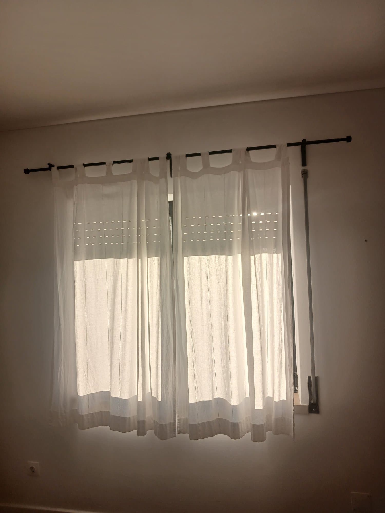 LENDA cortinado c/braçadeiras, par, branco