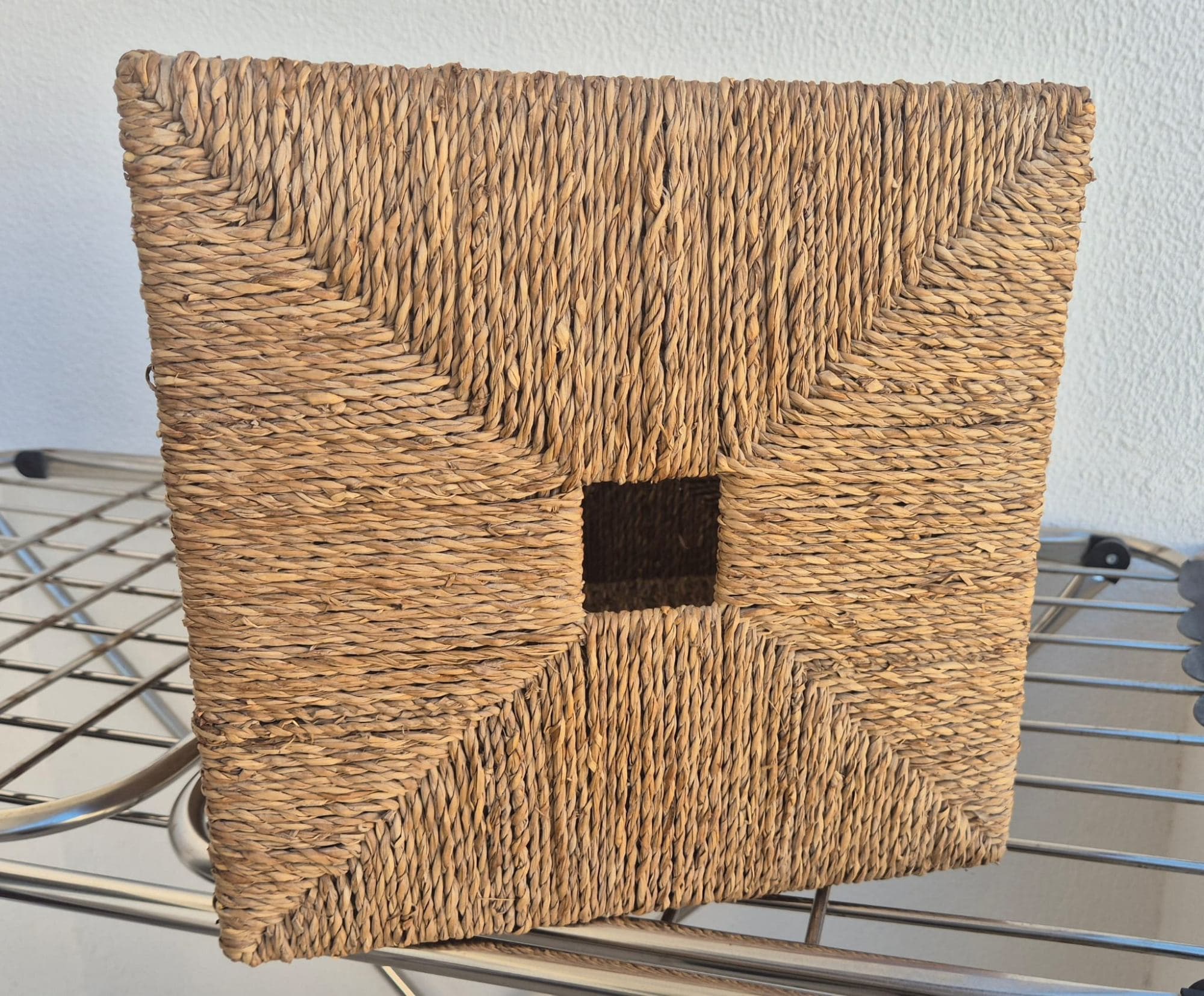 KNIPSA basket, seagrass, 32x33x32 cm