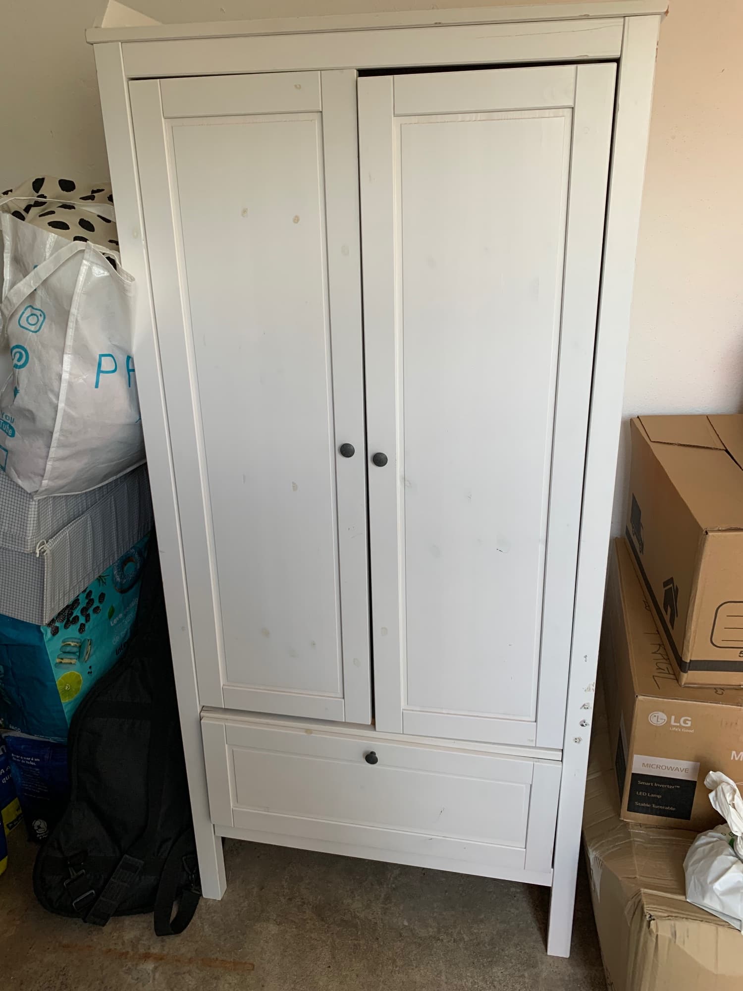 SUNDVIK Wardrobe, white, 80x50x171 cm