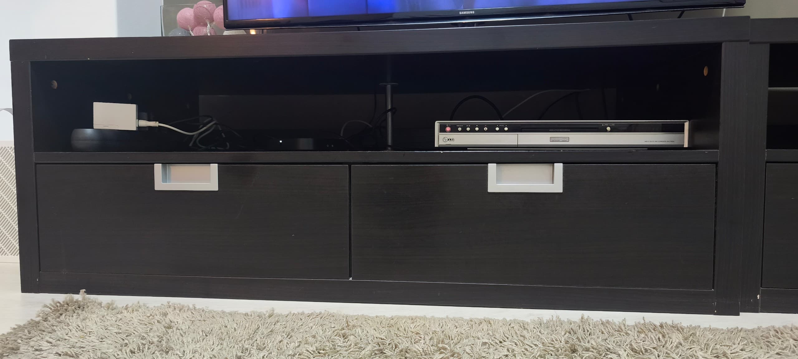BESTÅ TV bench with drawers, Lappviken black-brown