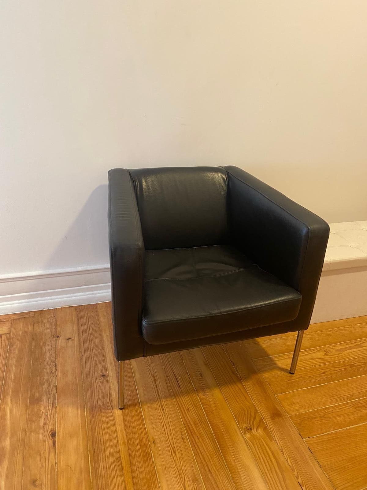 KLAPPSTA estrutura de poltrona s/base, Fräsig preto