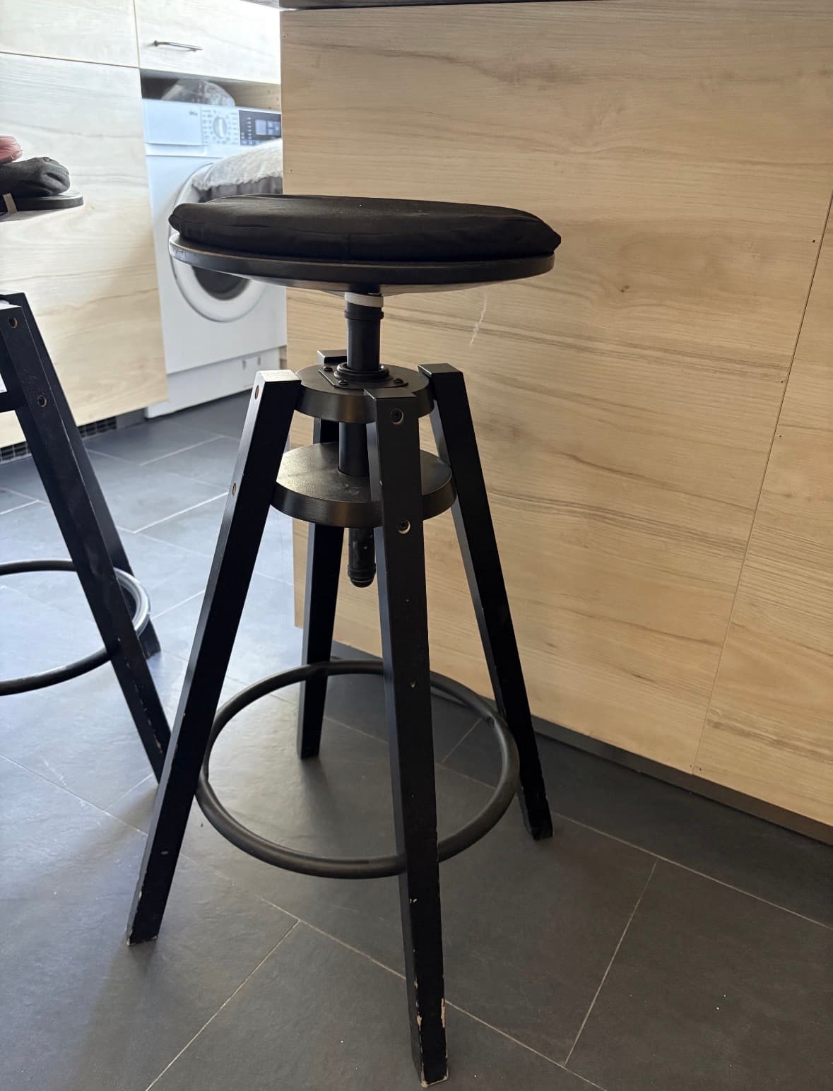DALFRED C ALMOFADA Bar stool, black, Tested for: 100 kg