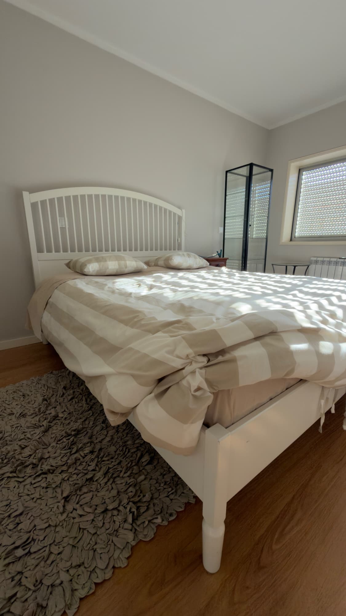 TYSSEDAL bed frame, white/Lönset