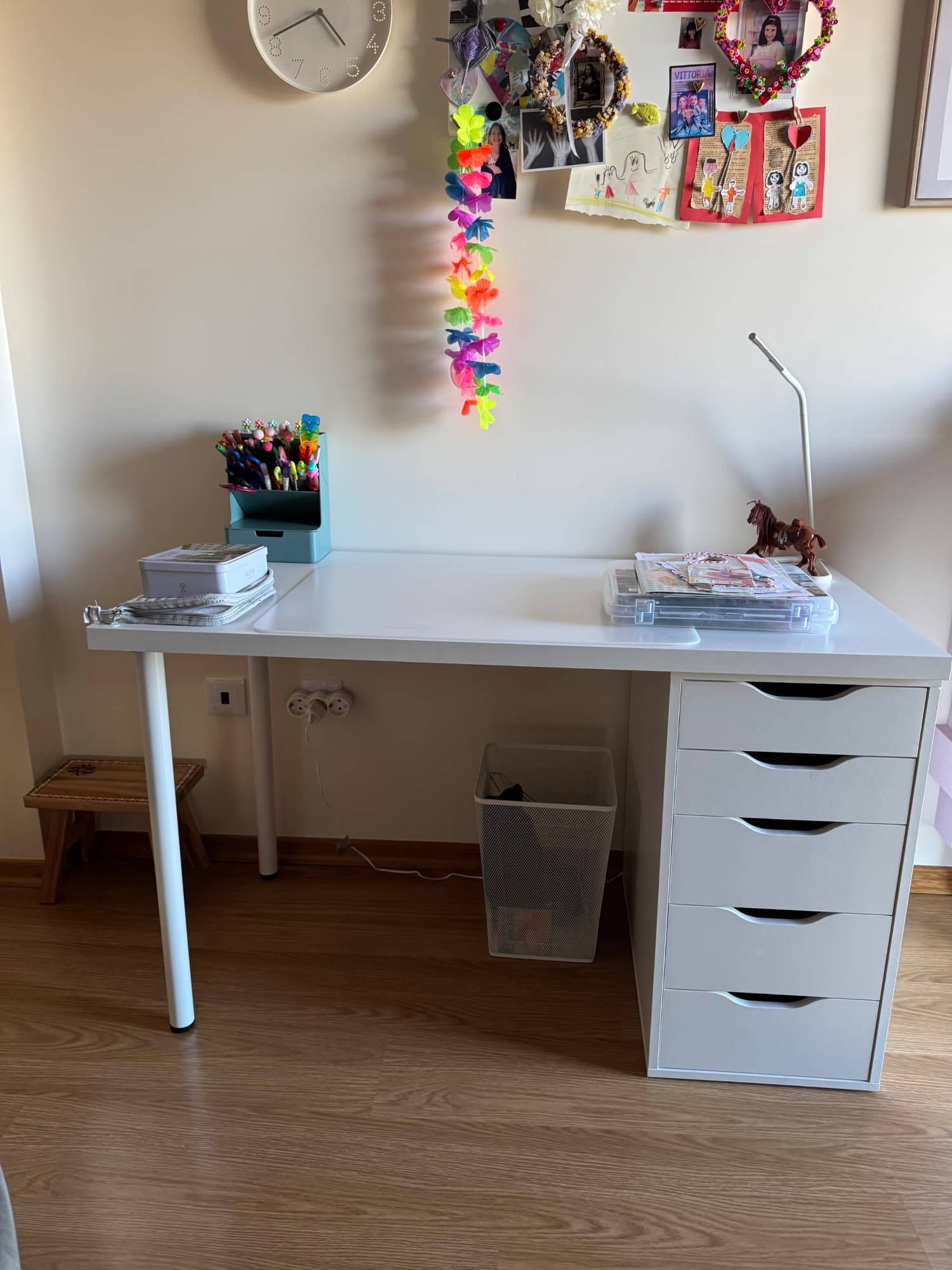 LAGKAPTEN / ALEX desk, white, 120x60 cm