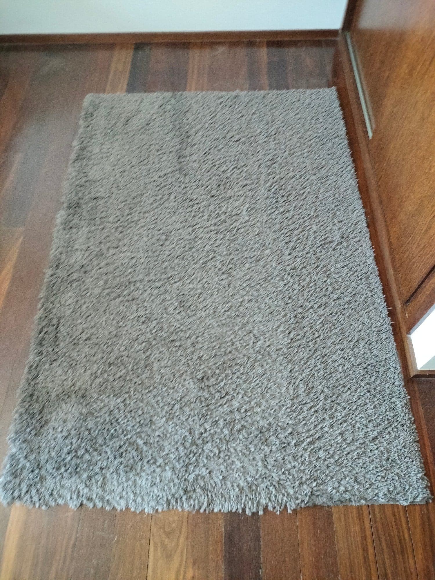 HÖJERUP rug, high pile, grey-brown