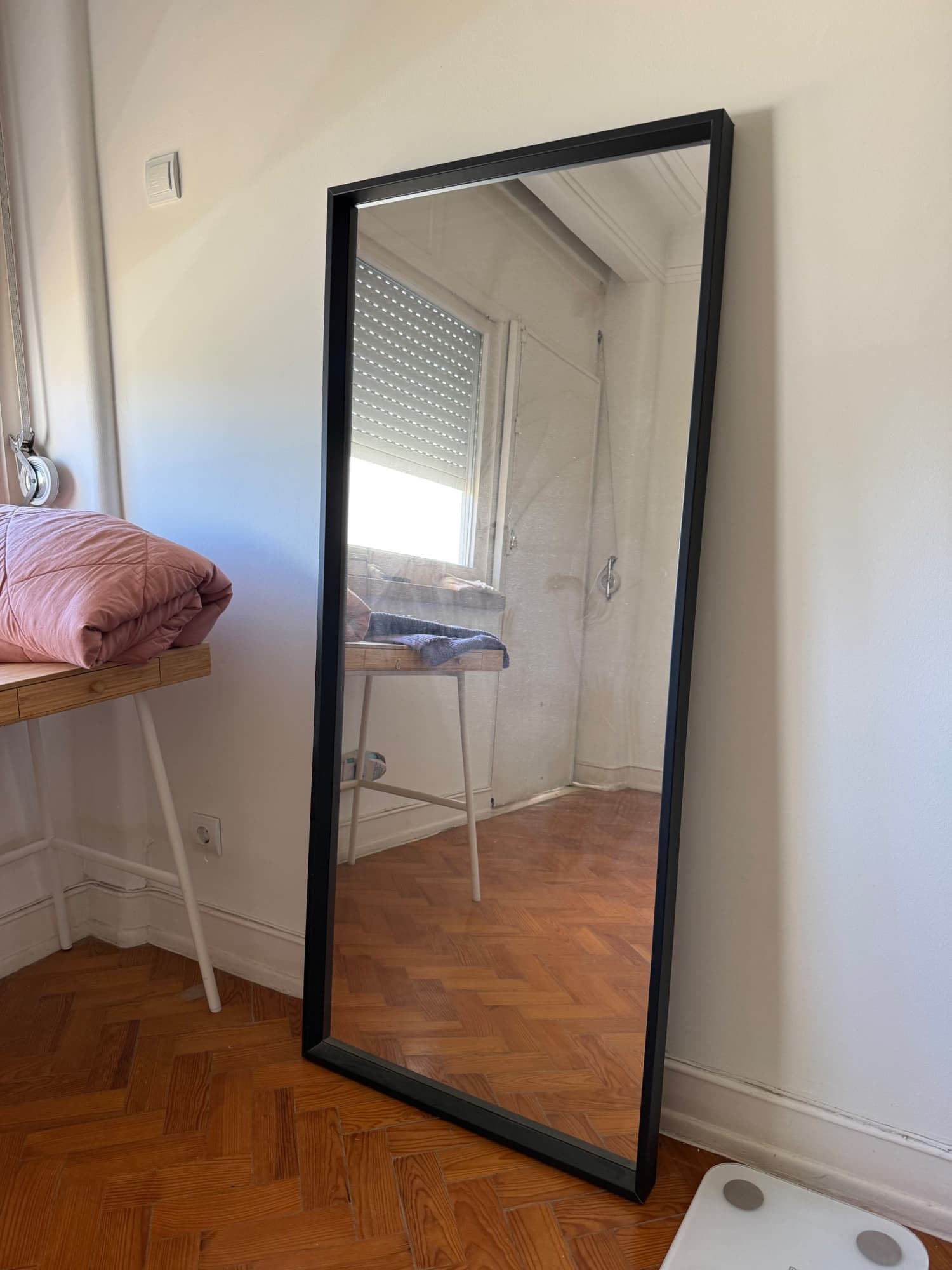 NISSEDAL Mirror, black, 65x150 cm