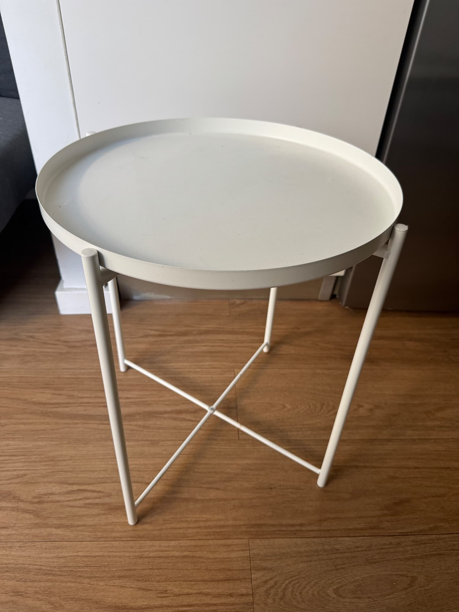GLADOM Tray table, white, 45x53 cm