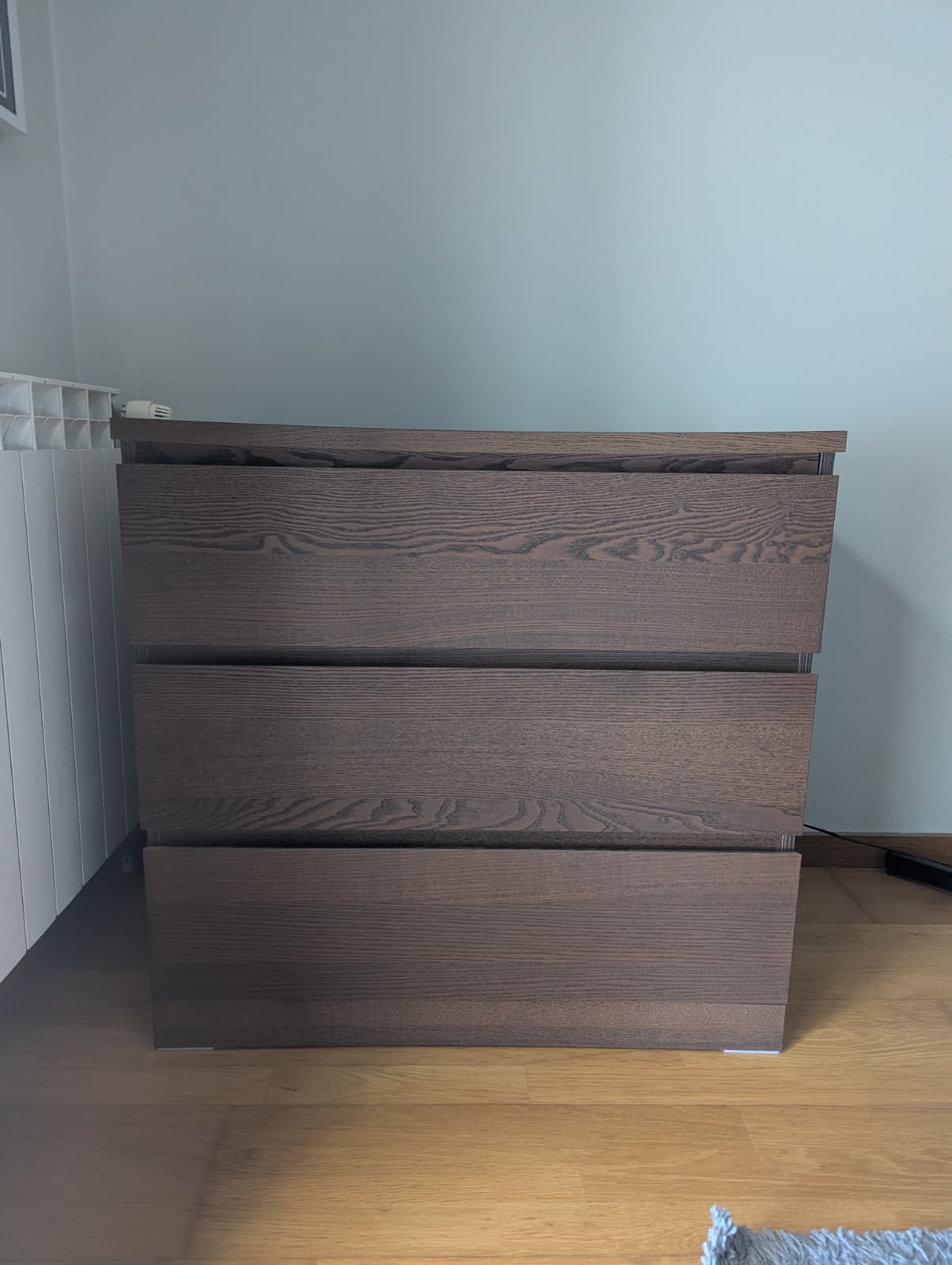 MALM 3 GAVETAS chest of 3 drawers, black-brown