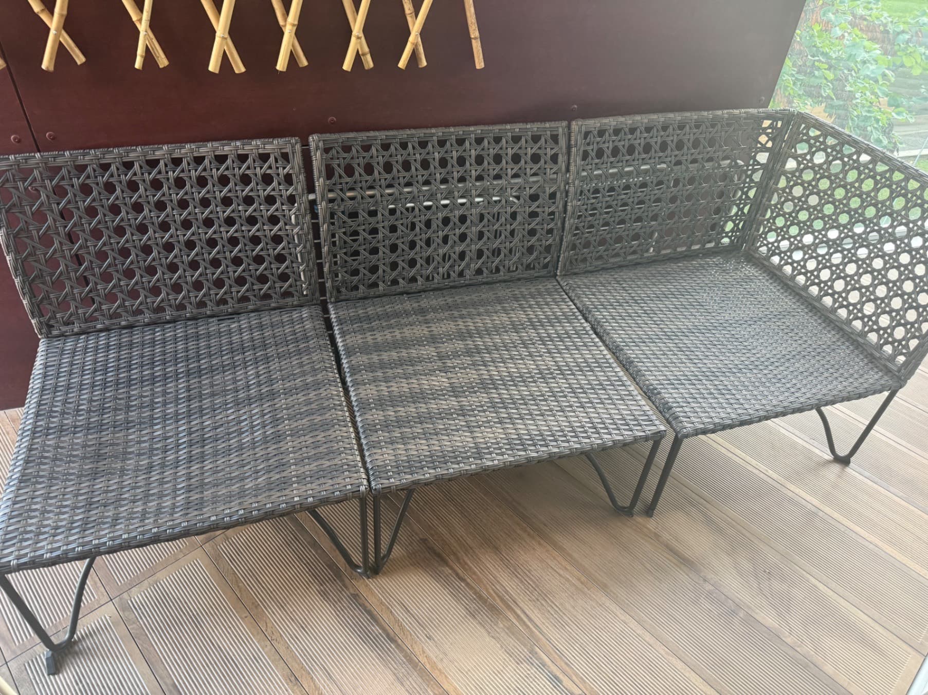 JUTHOLMEN corner section, outdoor, dark grey-brown