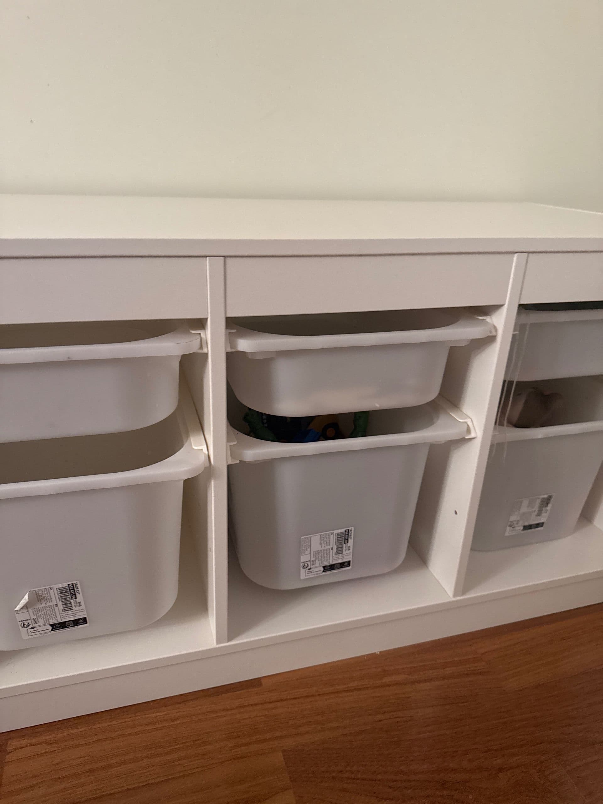 TROFAST storage combination with boxes, white/white, 99x44x56 cm
