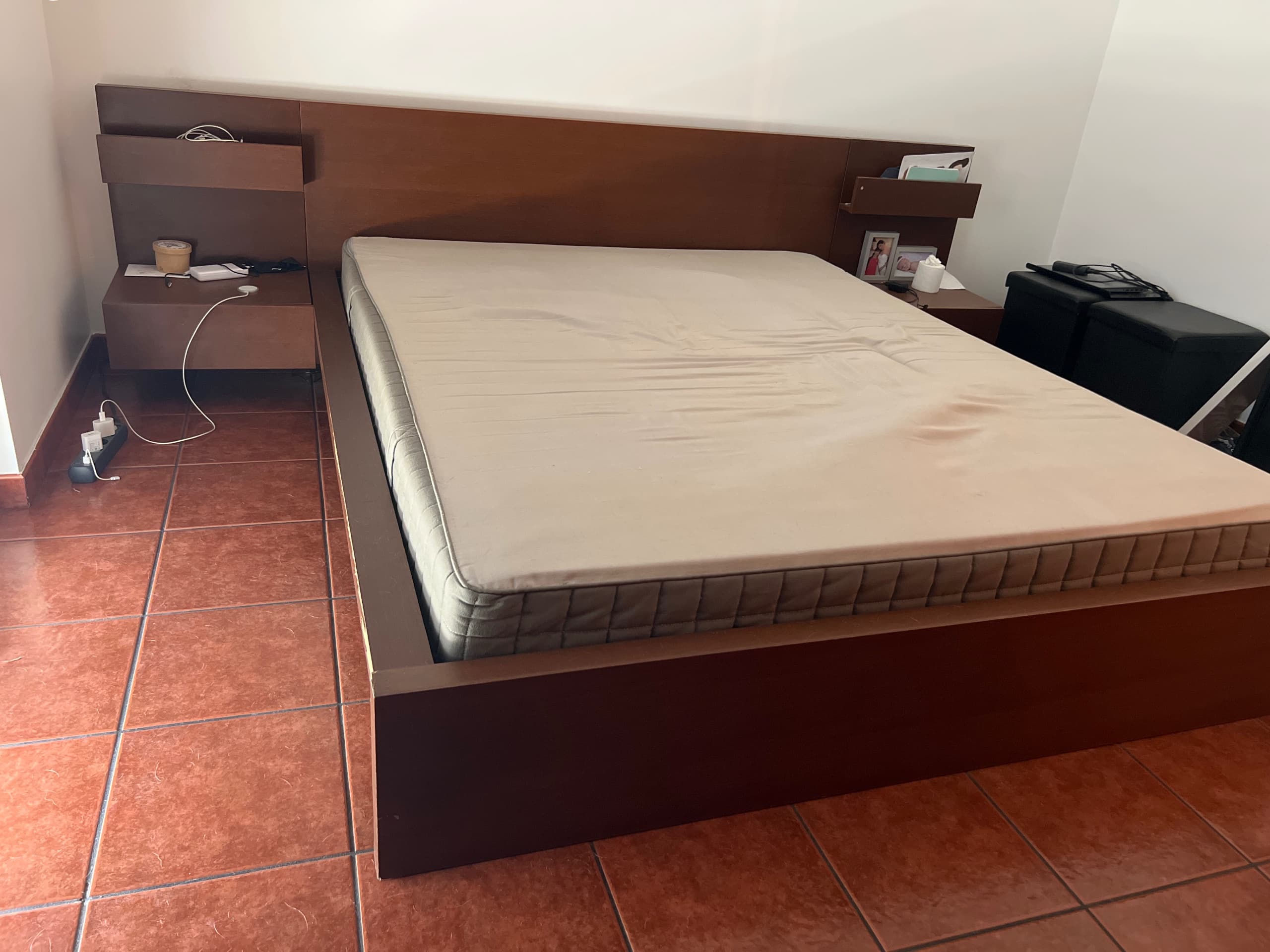 MALM estrutura de cama, pret-cast, 180x200 cm