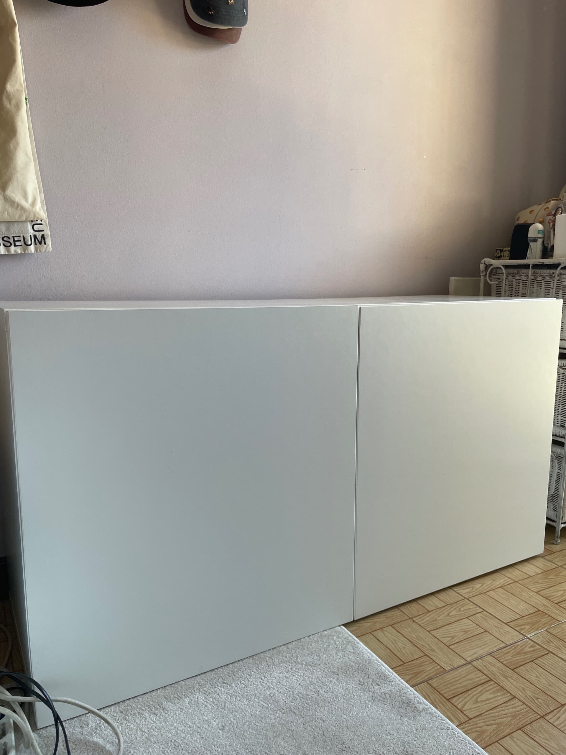 BESTÅ ARMÁRIO 2 PORT estante c/portas, branco/Hanviken branco, 120x42x64 cm