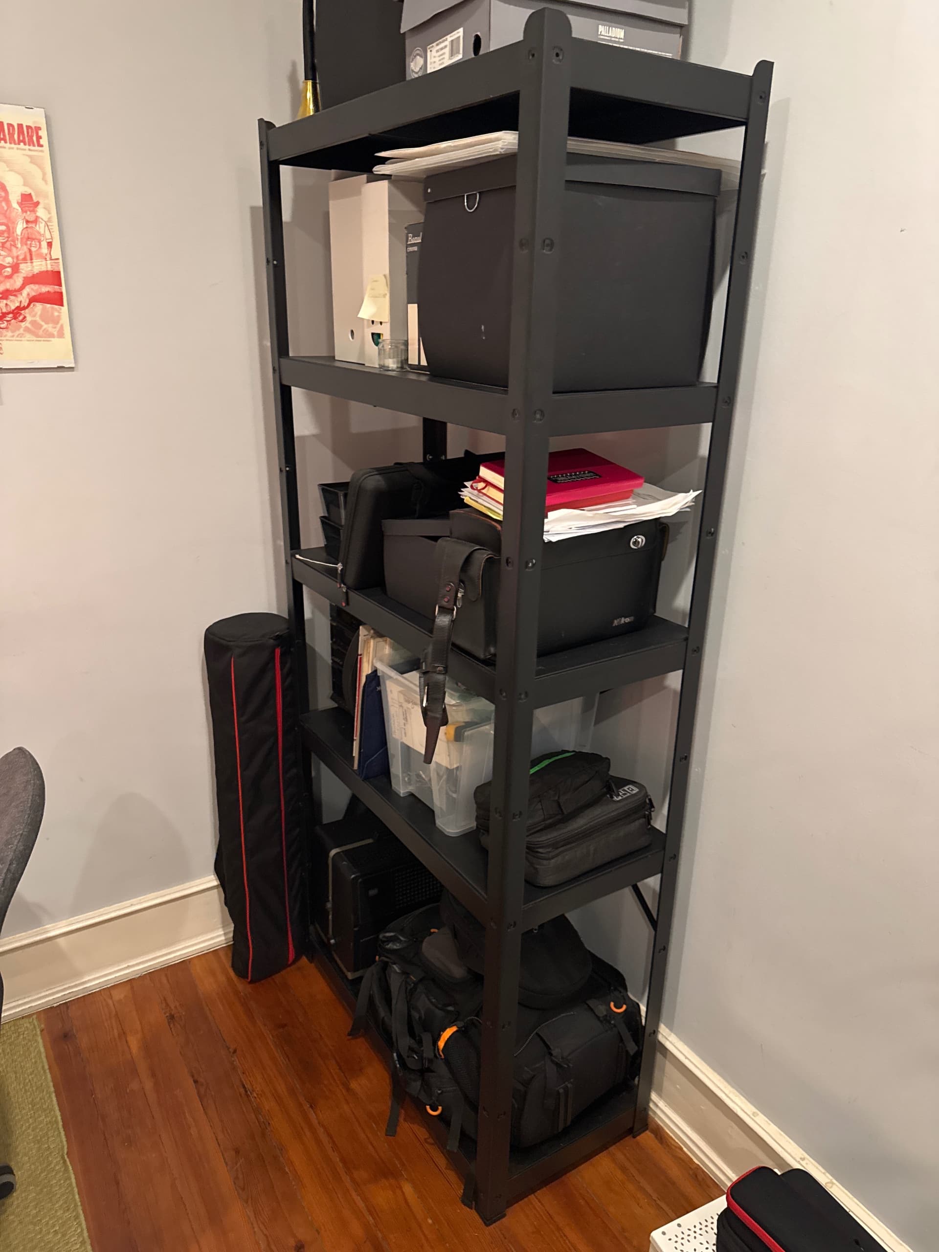 BROR shelving unit, black, 85x55x190 cm