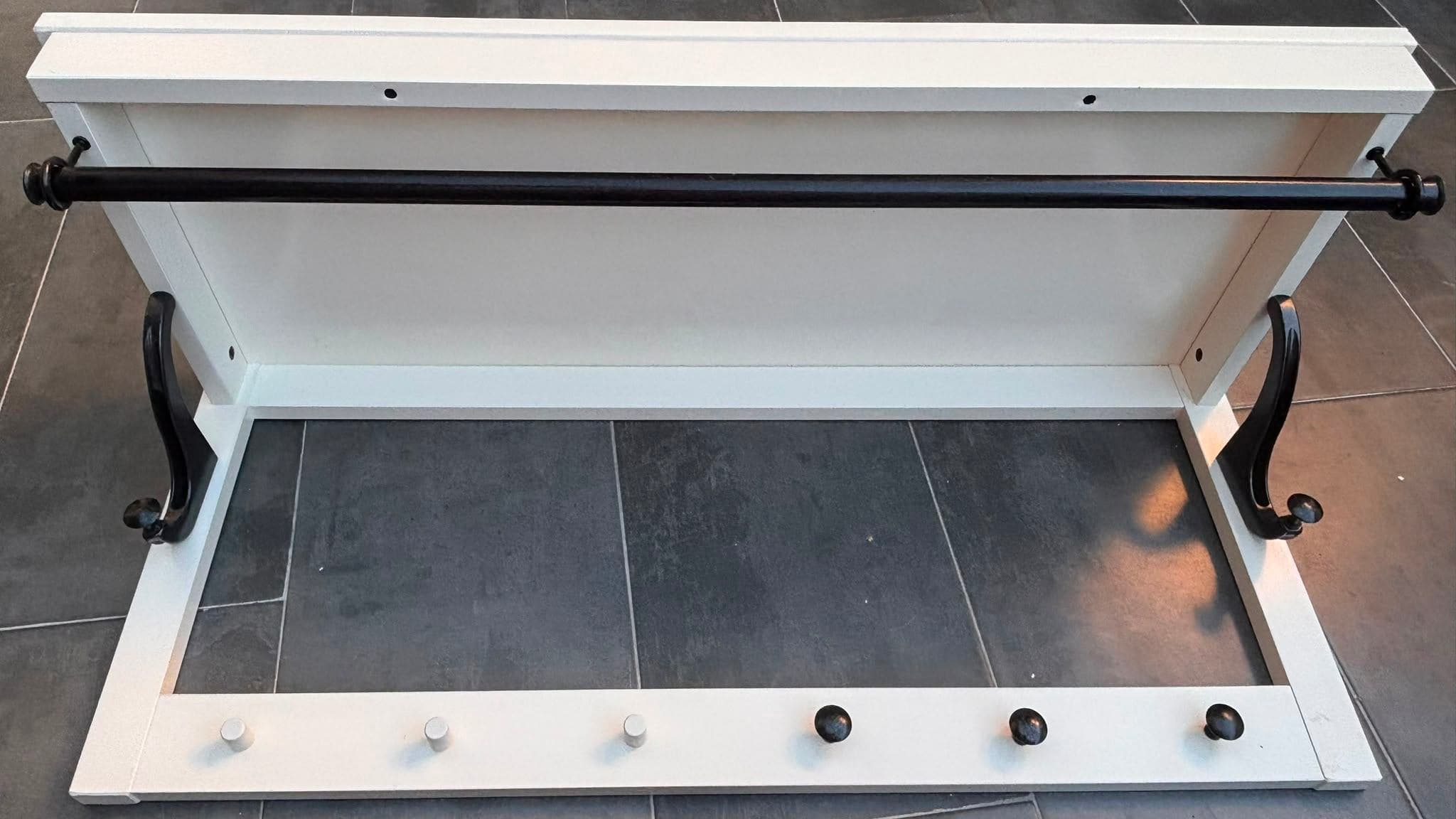 OMAR shelving unit with clothes rail, with 1 shelf/galvanised, 186x50x201 cm