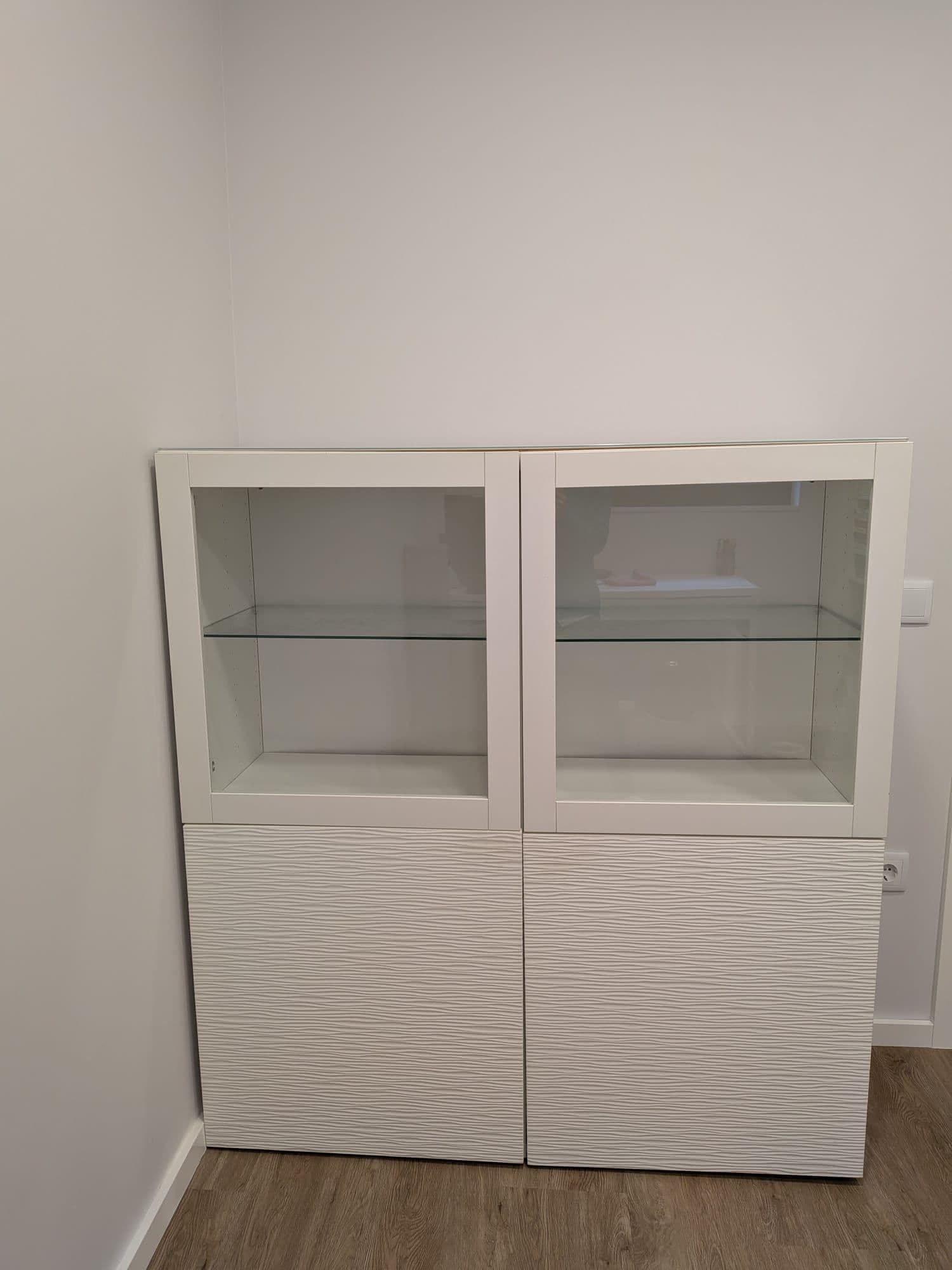 BESTÅ comb arrumação c/portas, branco/Förvaltare branco, 180x42x112 cm