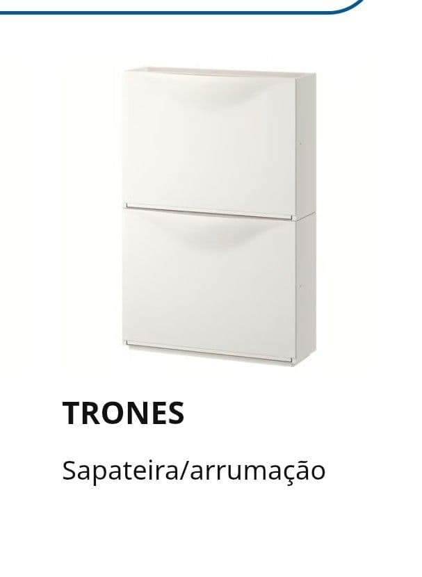 TRONES Shoe cabinet/storage, white, 52x39 cm