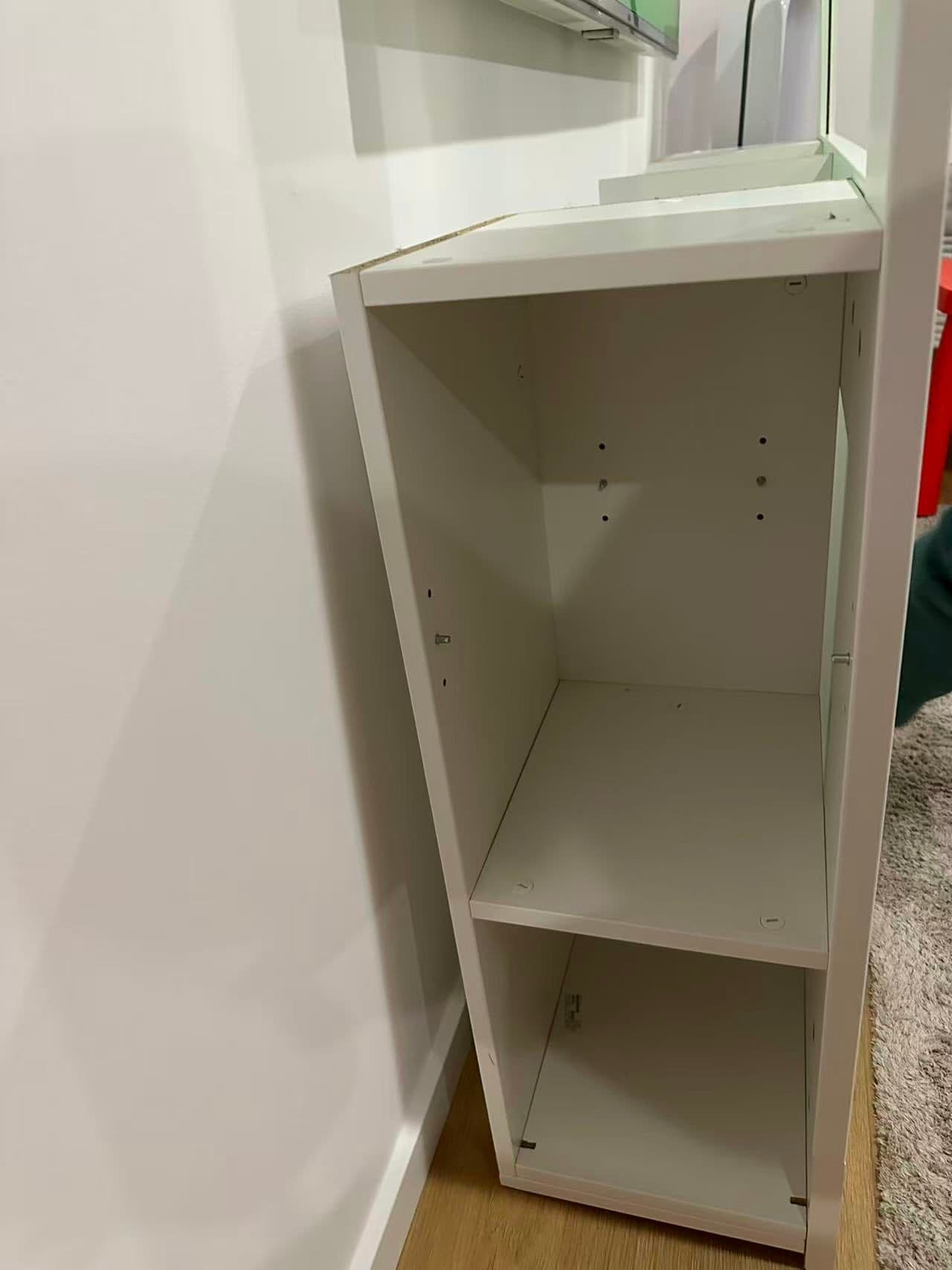 BRIMNES Cabeceira c/arrumação, branco, 140 cm