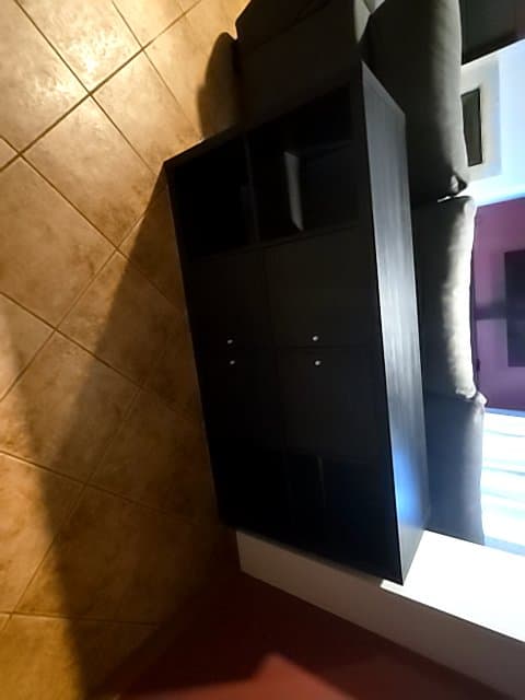 KALLAX estante c/portas, pret-cast, 77x147 cm