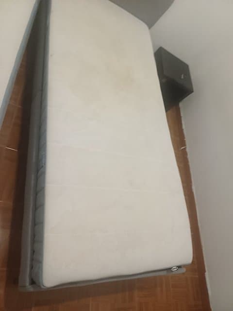 LYNGÖR divan bed, Vågstranda firm/light blue dark grey, 90x200 cm