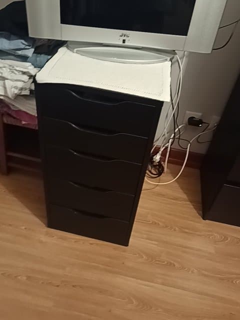 ALEX drawer unit, dark grey, 36x70 cm