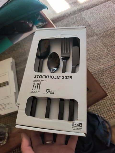 STOCKHOLM 2025 faqueiro, 24 peças, preto