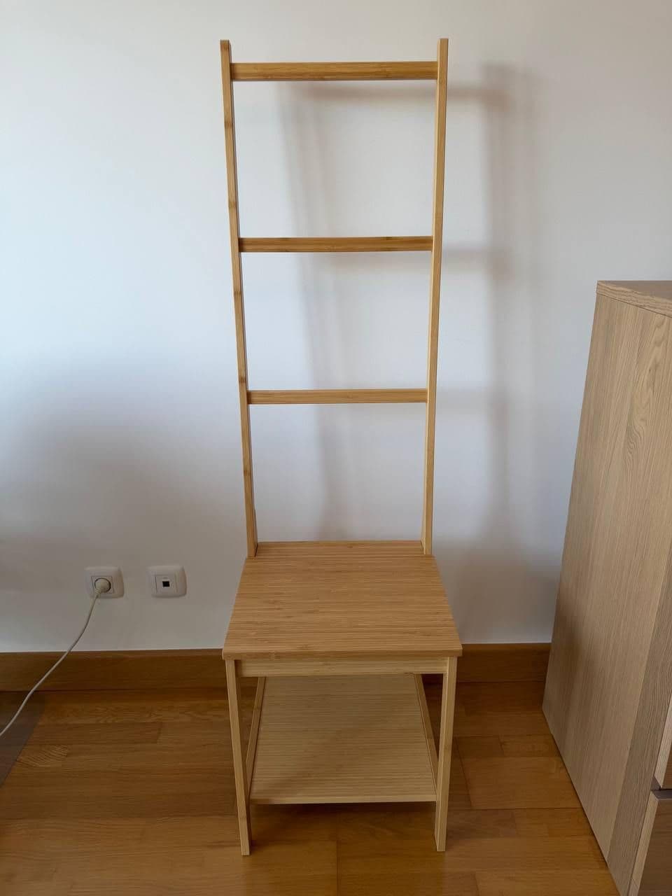 RÅGRUND Cadeira c/toalheiro, bambu
