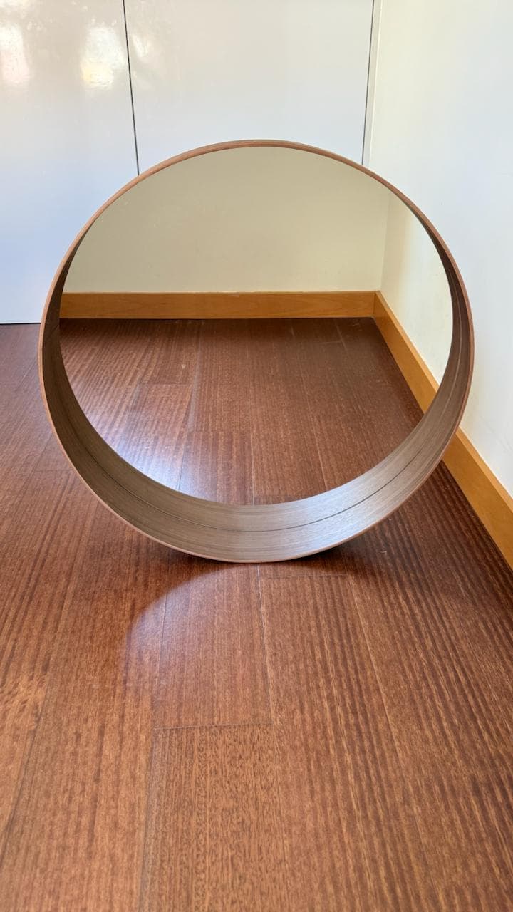 STOCKHOLM espelho, chapa de nogueira, 60 cm