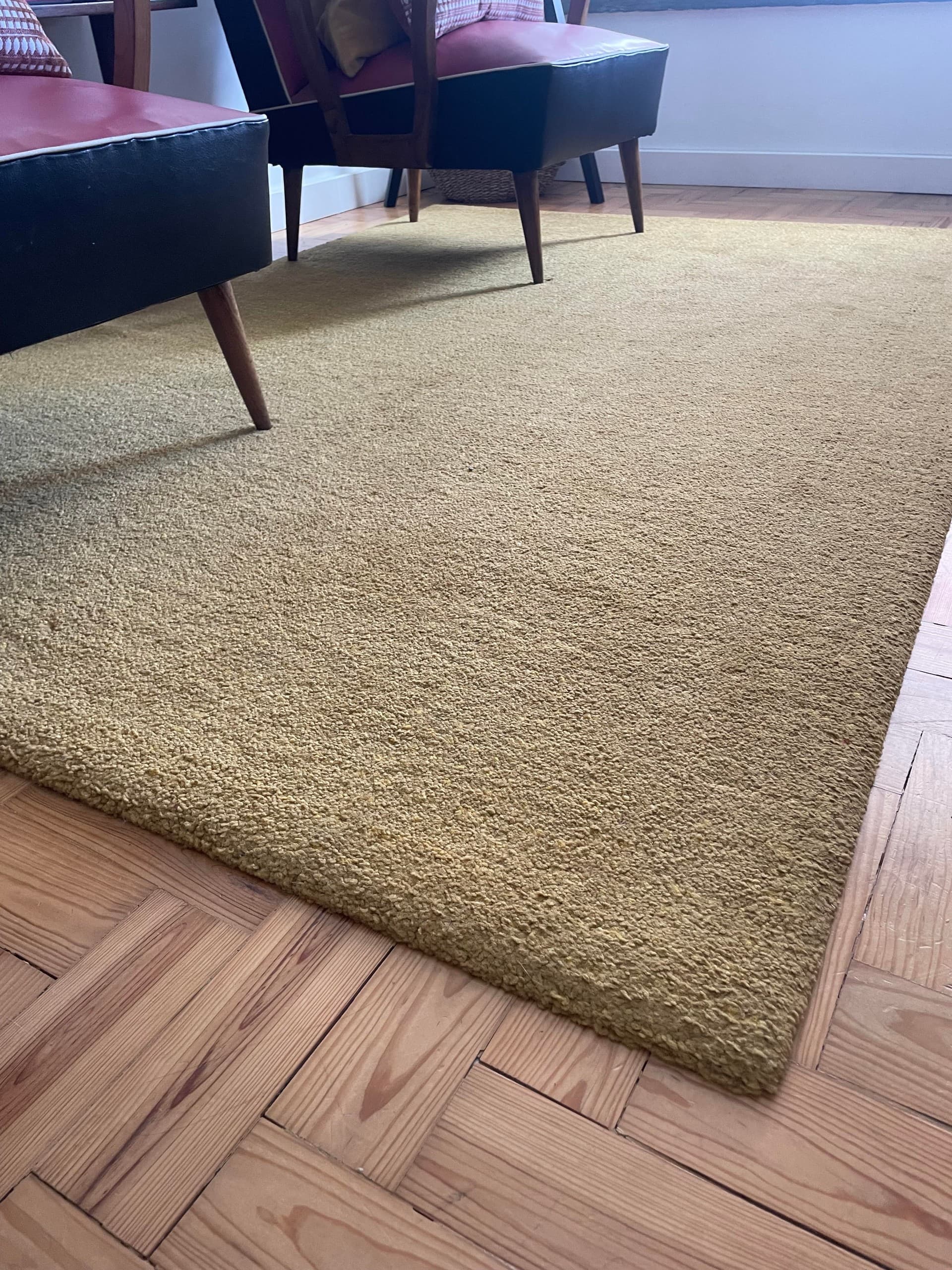STOENSE tapete pelo curto, bege, 133x195 cm